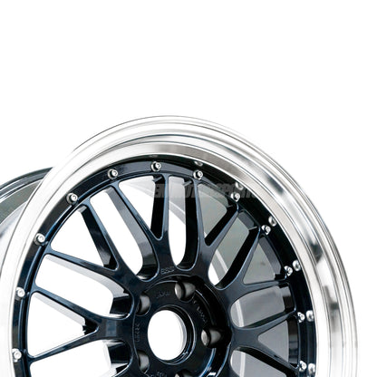 BBS LM - 19x8.5 +50 / 19x12 +44 / 5x130 - Navy Blue Pearl w/ Black Bright Diamond Cut Rim *Set of 4*