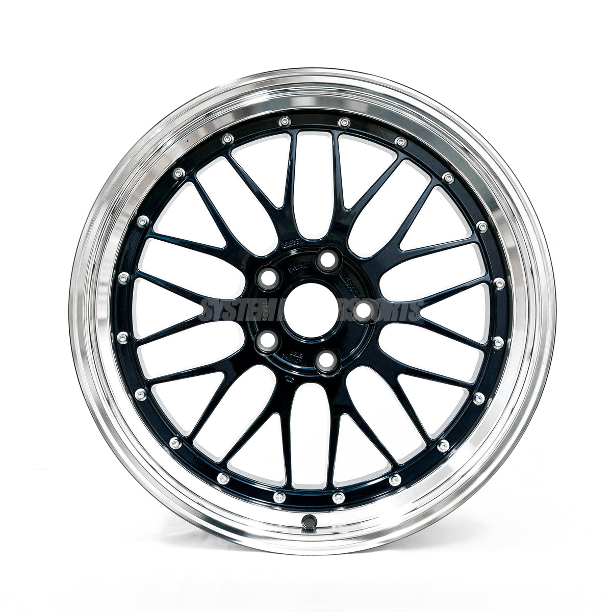 BBS LM - 19x8.5 +50 / 19x12 +44 / 5x130 - Navy Blue Pearl w/ Black Bright Diamond Cut Rim *Set of 4*