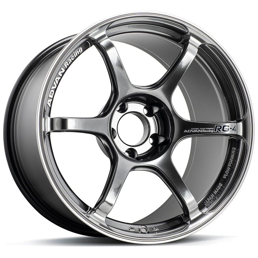 Advan Racing RG-4 - 18x9.5 / +45 / 5x114.3 - Racing Hyper Black & Ring *Set of 4*