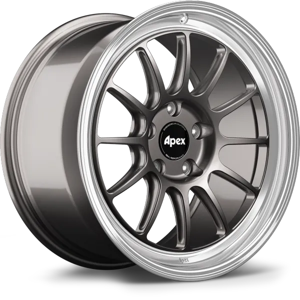 Apex SL-12RT Machined Lip Race Silver Wheel