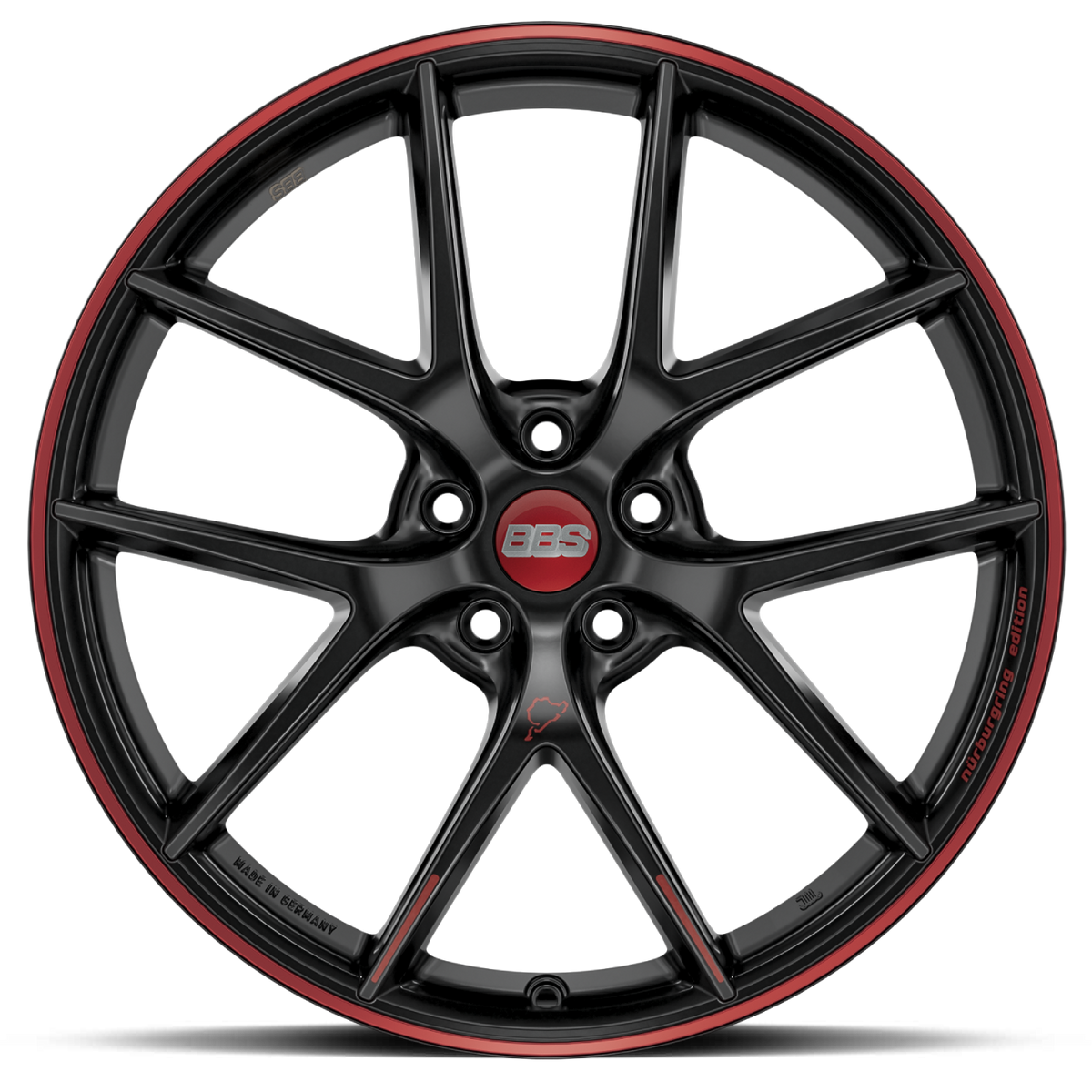BBS CI-R NURBURGRING EDITION Satin Black Red Lip 82mm PFS Required Wheel