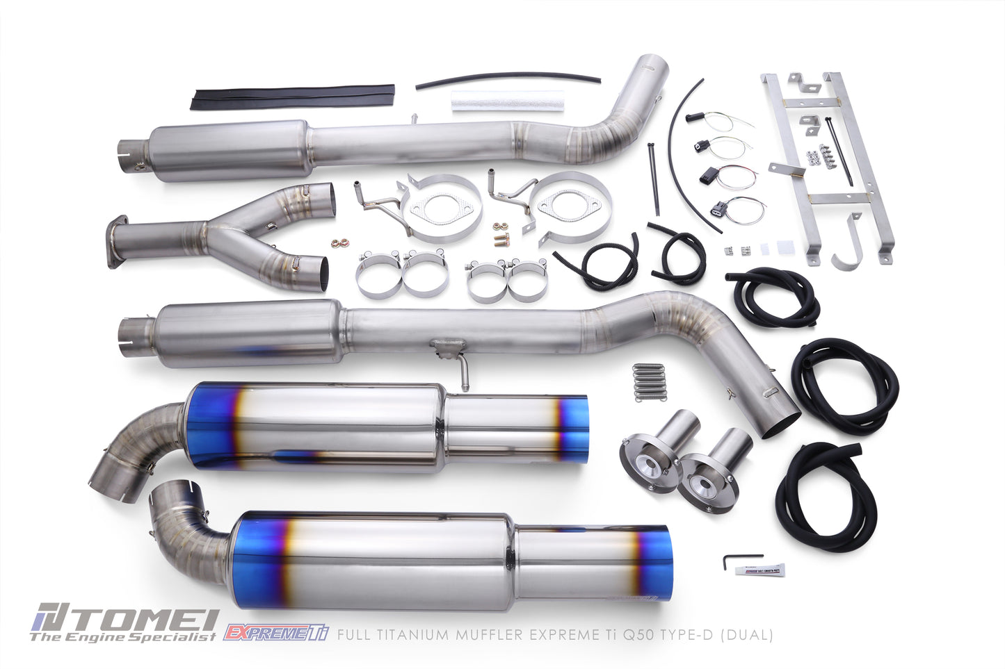 TOMEI FULL TITANIUM MUFFLER EXPREME Ti Q50 TYPE-D (DUAL)